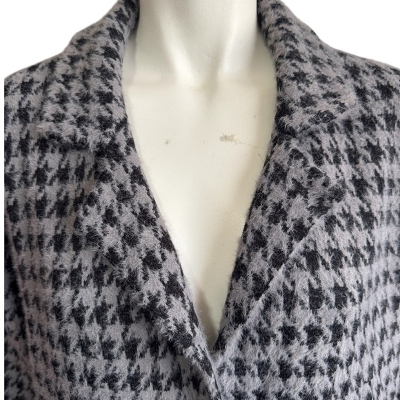 MAX STUDIO houndstooth long cardigan sweater fuzzy eyelash knit women’s size XL - Picture 7 of 16